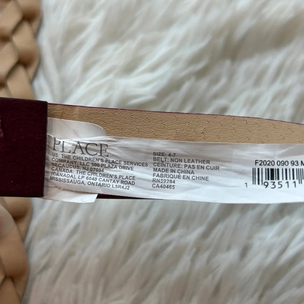 Girls 3 belts Lot Bundle. Sizes XS , 4-7- Pink, Gold, Burgundy-Children Belt Set